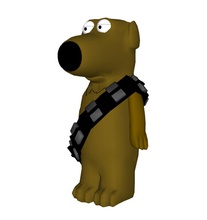 family guy brian chewbacca pinshape famille 3d print model - Mito3D