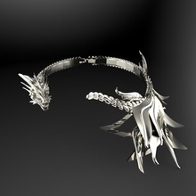 dragon collier pinshape bijoux 3d print model - Mito3D