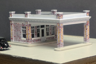 gas station gulf pinshape model-trains model-railroad 3d print model - Mito3D