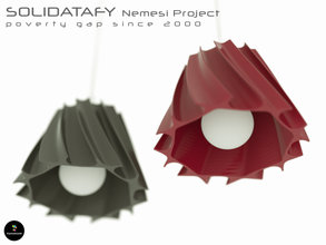 solidatafy poverty gaps pinshape shader lampshade lamp organic design art info statistics statistic data 3d print model - Mito3D