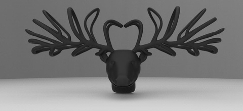 reindeer bow tie pinshape 3d-printed-men-s-fashion-contest 3d print model - Mito3D