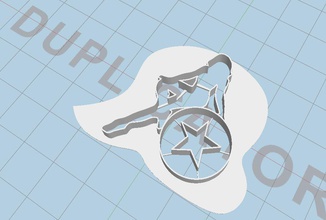 i cookie cuter pin up star pinshape disegno 3d 3d print model - Mito3D