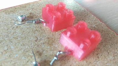 lego boucles d'oreilles petites pinshape 3d print model - Mito3D