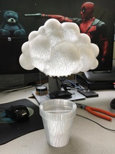 rainy cloud planter pinshape algix3d-print-contest deskplant deskt-toy sculpture watering clouds 3d print model - Mito3D