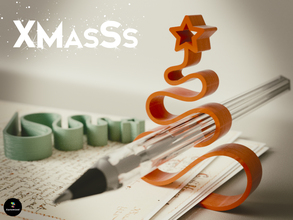 xmasss pinshape impression rapide facile imprimer imprimez simplicité faciles bureau conception art fêtes noël décoration présente forme trombone trombones cadeau idées idée cadeaux 3d print model - Mito3D
