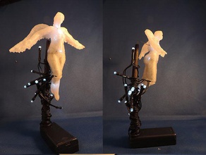 ange noël pinshape jeune fille statue meshmixer l'ange 3d print model - Mito3D
