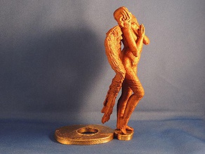 anjo presa pinshape garota estátuas 3d print model - Mito3D