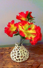 illuminato vooronoi vaso pinshape algix3d stampa concorso lit fiori candela scultura art 3d print model - Mito3D