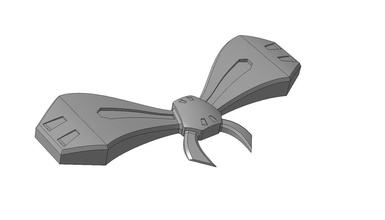 cyber arco acsessorie pinshape pajarita bowtie bow tie sci fi gratuita 3d print model - Mito3D