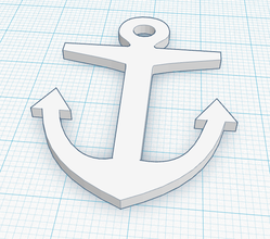 çapa biblo bilezik pinshape moda gemi denizci deniz takı 3d print model - Mito3D