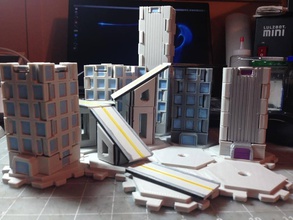 mech city play pinshape algix3d stampa concorso gli edifici città playset miniature mechcity 3d print model - Mito3D