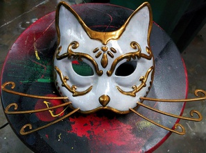 splicer cat mask bioshock pinshape wearable costume prop masks cosplay cosplay-design-contest 3d print model - Mito3D