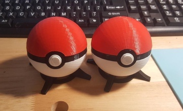 pokeball fermoir magnétique alternatif pinshape pokemon 3d print model - Mito3D