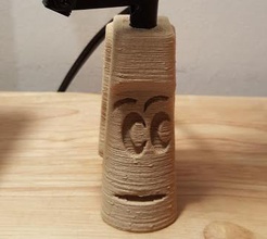articulating arm lamp clamp seemecnc moai statue pinshape lamp-base rostock 3d-design 3d print model - Mito3D