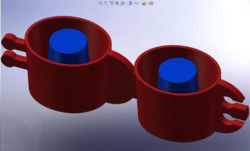 colpo vetro cubo ghiaccio vassoio tazza pinshape disegno 3d 3d print model - Mito3D