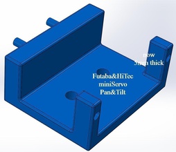 pan tilt servo juego soporte futaba hs 65hb mini pinshape Diseño 3d 3d print model - Mito3D