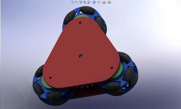 triwheel omniwheel pinshape Conception 3d 3d print model - Mito3D