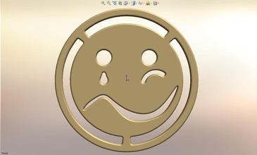 sad & happy face pinshape 3d-design 3d print model - Mito3D