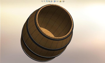 100mm tall barrel stave pinshape mechanical-design-contest 3d-design 3d print model - Mito3D