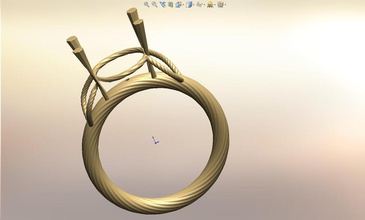 dames diamant participation l'anneau pinshape Conception 3d 3d print model - Mito3D