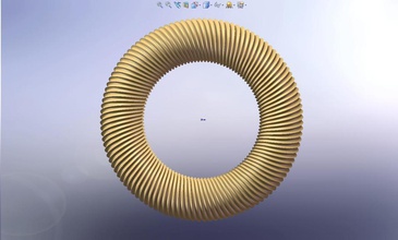 dense spirale forme tore coupe gâteau pinshape Conception 3d 3d print model - Mito3D