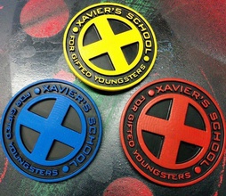 x men badge pinshape cosplay progettazione concorso indossabile prop xmen marvel 3d print model - Mito3D