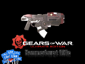 gears war - hammerburst rifle pinshape cosplay-design-contest 3d print model - Mito3D