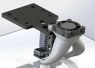 fang fan duct tevo tarantula dual extruder stock pinshape 3d-design 3d print model - Mito3D