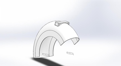 goboard roda proteção garde boue avant pinshape 3d design 3d print model - Mito3D