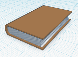 simple book pinshape reading library asset gaming decoration 3d print model - Mito3D