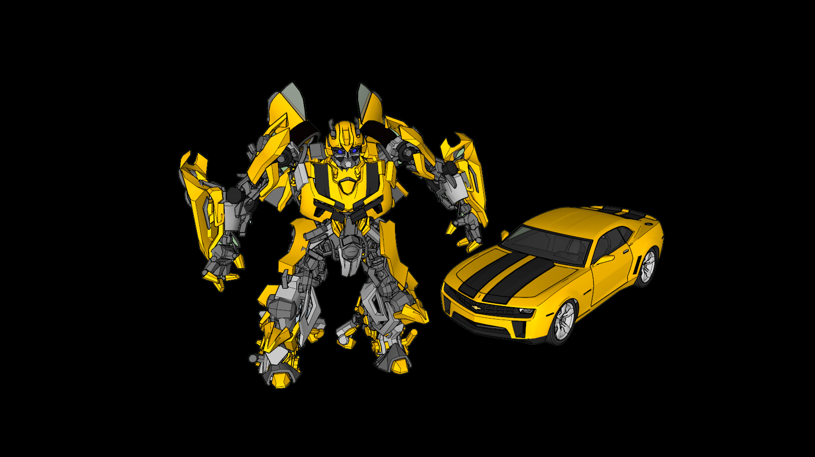 bumblebee & camero - transformers pinshape game-design-contest cosplay-design-contest 3D print model - Mito3D