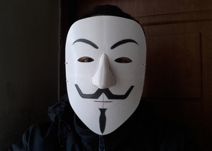 simple guy fawkes mask pinshape cosplay-design-contest 3d print model - Mito3D