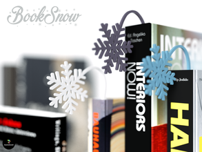 booksnow pinshape design snow snowflake gift-ideas gift-idea gift gifts bookmarks bookmark books book christmas ornament christmas-presents xmas 3d print model - Mito3D