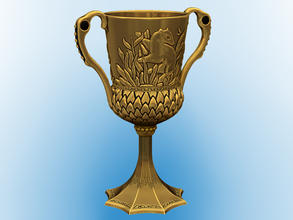 hufflepuff's cup pinshape cosplay-design-contest horcrux hufflepuff harry potter 3d print model - Mito3D