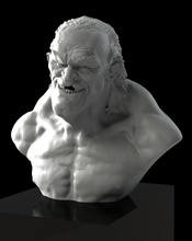 assustador cara busto pinshape 3d design 3d print model - Mito3D