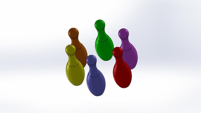 3d printed bowling pin pinshape character-modeling-contest pbp-1 3d print model - Mito3D