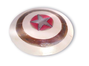 captain america shield - 40 cm 3d printable pinshape avengers hollywood movie movies-prop prop costume costumes attire gear armor armour accessory wearable weapon rogers marvel comics superheroes captain-america cosplay-design-contest 3d print model - Mito3D
