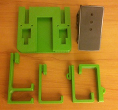 taşınabilir dvd kafalık tutucu adaptörü ipad + kulaklık kanca pinshape player araba 3d tasarım 3d print model - Mito3D