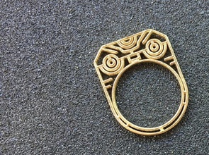 uomo anello tribale pinshape australia tribali uomini'sring 3d print model - Mito3D