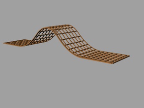 Waffel Struktur pinshape Lektion plan innovate educate Sonnenschirm Dach design Architektur 3d print model - Mito3D