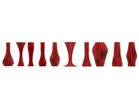 10 twisted vases pinshape 3d-design 3d print model - Mito3D