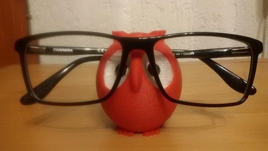 gufo porta occhiali pinshape lunettes titulaire owl 3d print model - Mito3D
