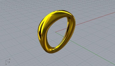 anel moebius pinshape arte abstrata 3d engajamento bandas 3d print model - Mito3D