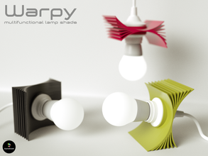warpy pinshape hediye fikri fikirleri kolay yazdırma baskı minimal dekor ev tasarım art ıkea hack ışık lightshade tonları gölge abajur lampada lamba lambaları 3d print model - Mito3D