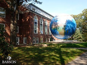 babson globe keychain pinshape innovate-educate lesson-plan mba entrepreneurship 3d print model - Mito3D