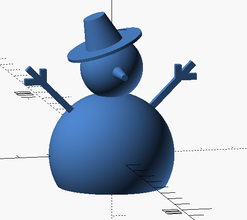 muñeco nieve openscad pinshape lección plan innovar educar 3d print model - Mito3D