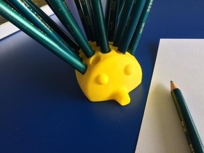 echidna pencil holder pinshape australia pencil-holder desk-tidy 3d print model - Mito3D