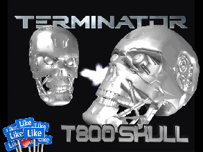 t800 cráneo terminator pinshape juego diseño concurso terminador 3d print model - Mito3D