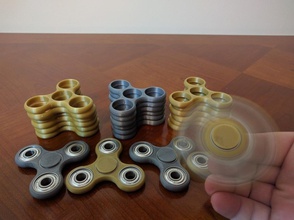 tri spinner fidget juguete pinshape Diseño 3d 3d print model - Mito3D
