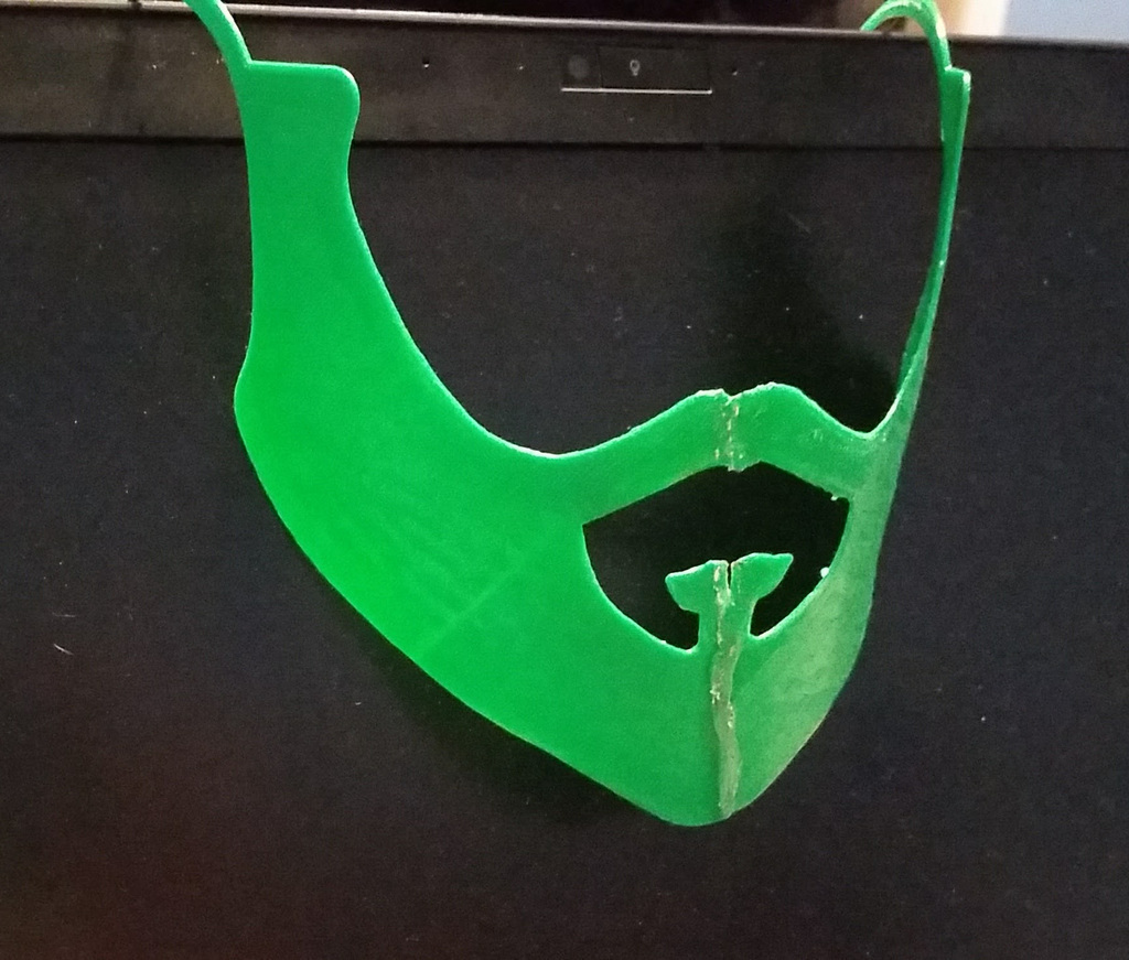 gabe's movember beard pinshape 3d-design 3D print model - Mito3D